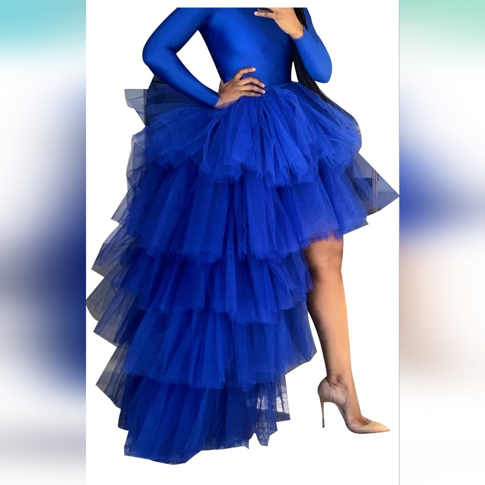 Royal Blue High Low Tutu -plus size